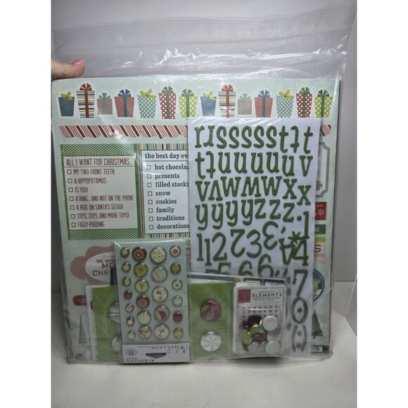 My Mind’s Eye Colorful Christmas Scrapbook Kit Holiday Snow Snowmen - Picture 1 of 9